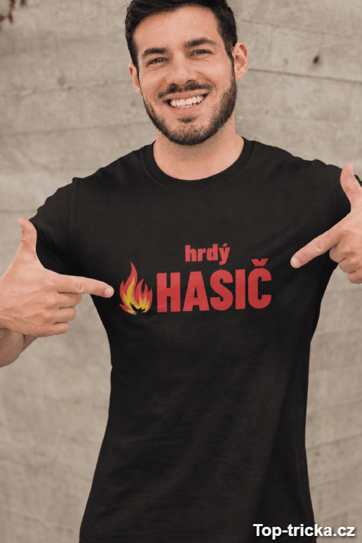 Vtipné tričko hrdý hasič