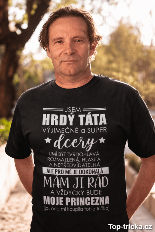 Vtipné tričko hrdý táta dcery