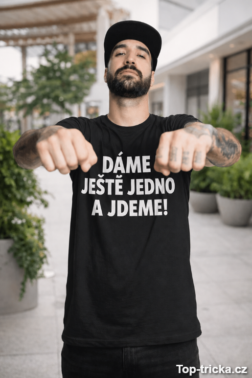 Vtipné tričko ještě jedno a jdeme