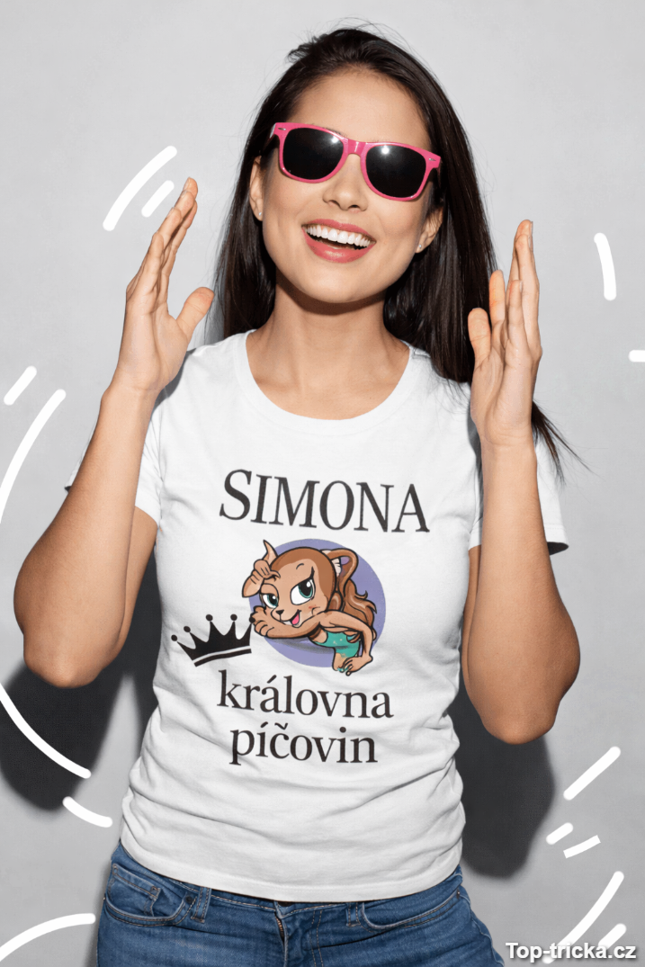 Vtipné tričko královna píčovin s vlastním jménem