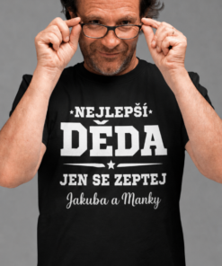 Vtipné tričko nejlepší děda s vlastním jménem