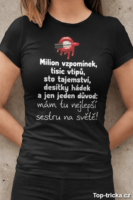 Vtipné tričko nejlepší sestra na světě