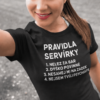 Vtipné tričko pravidla servírky