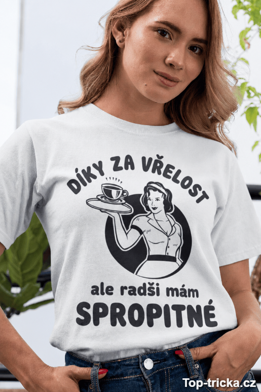 Vtipné tričko radši mám spropitné