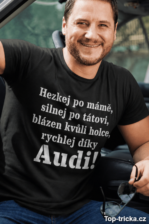 Vtipné tričko rychlý díky autu s vlastní značkou