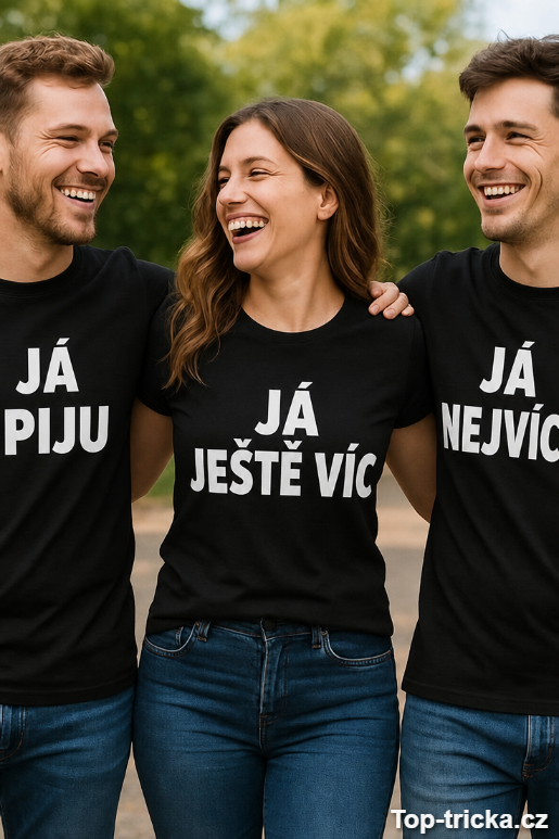 Vtipné tričko set my pijeme 3 ks