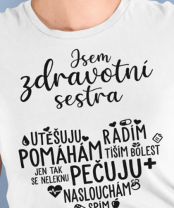 Vtipné tričko zdravotní sestra srdíčko