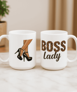 Vtipný hrnek Boss Lady