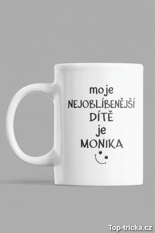 Vtipný hrnek nejoblíbenější dítě s vlastním jménem