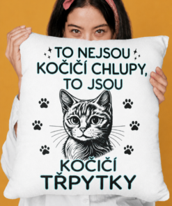 Vtipný polštář kočičí třpytky