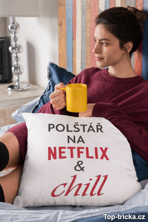 Vtipný polštář Netflix and chill