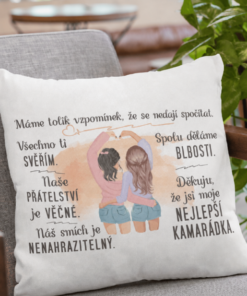 Vtipný polštář pro nejlepší kamarádku