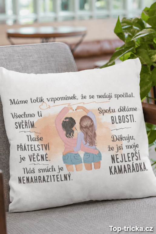 Vtipný polštář pro nejlepší kamarádku