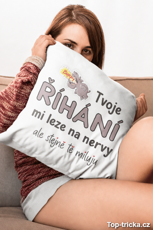 Vtipný polštář tvoje říhání